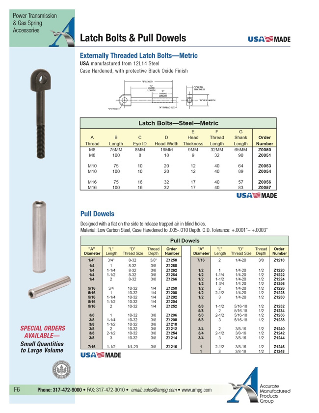 Dowel Pins - Straight, Undersized, One End Chamfered, One End