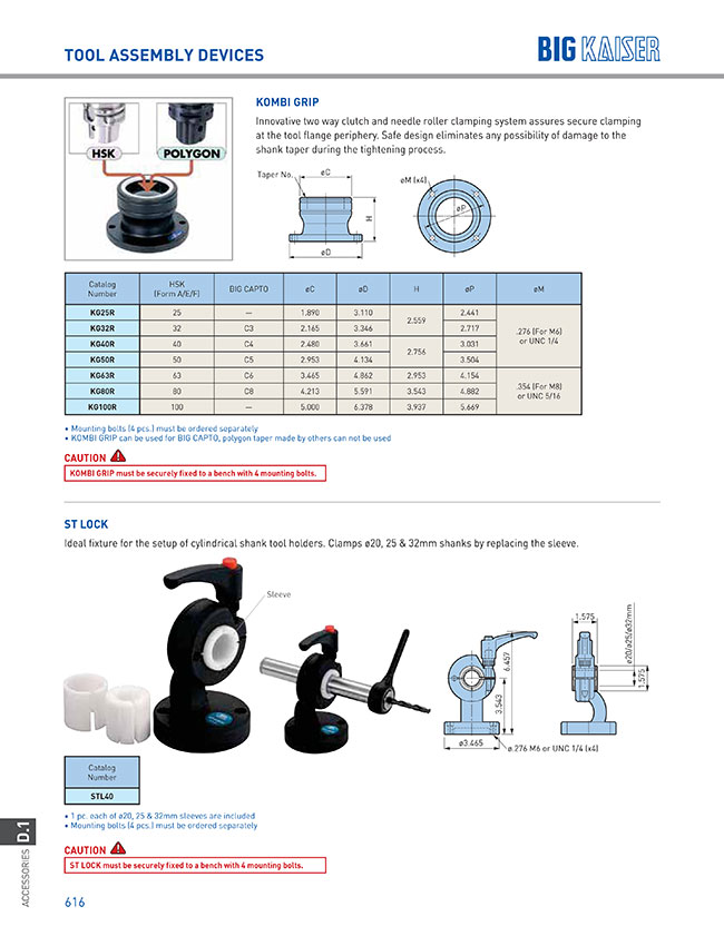 Tool Holder Accessories - Combination Grip, KGR