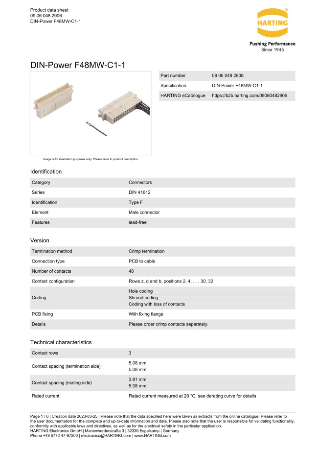 09-06-015-2912 | Circuit Board Connector / DIN 41612