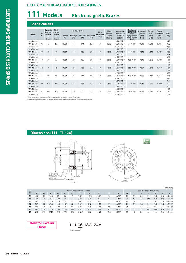 Excitation-Actuated Brake | Miki Pulley | MISUMI