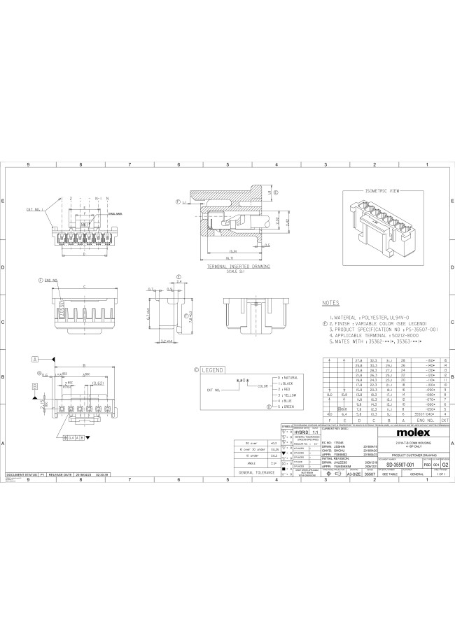 ルーシーM確認用 Sherlock 2.00 mm Pitch PCB Housing, 35507 | Molex | MISUMI