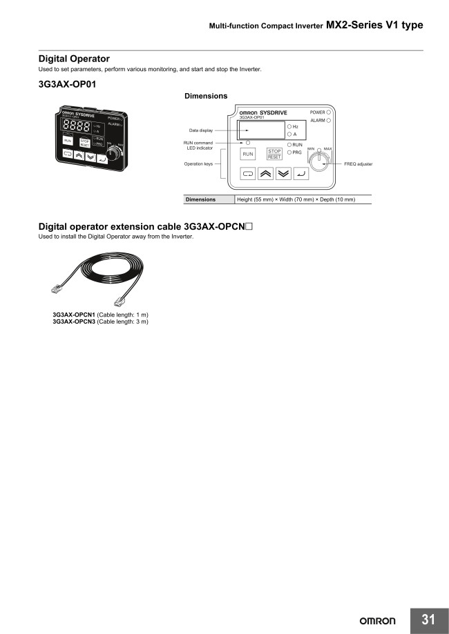 3G3AX-OP01 | Inverter Accessories - JX Series, Compact | OMRON