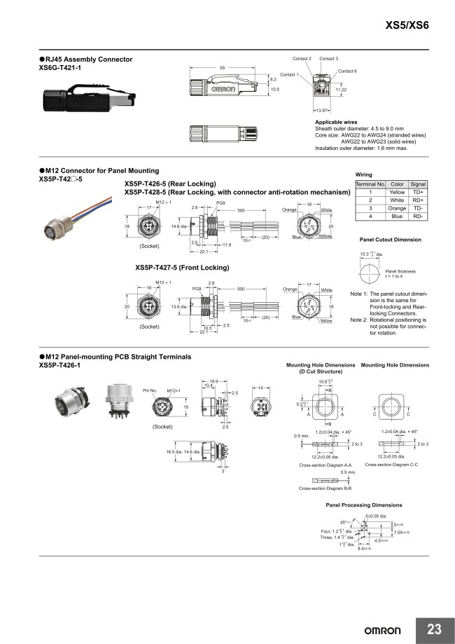 LAN Connectors - Commercial Ethernet Connector, XS6 | OMRON | MISUMI