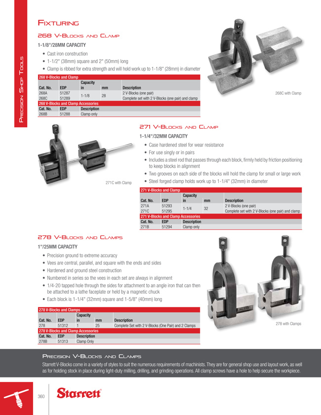 V-Blocks and Clamps - Complete Set, Series 278 | STARRETT
